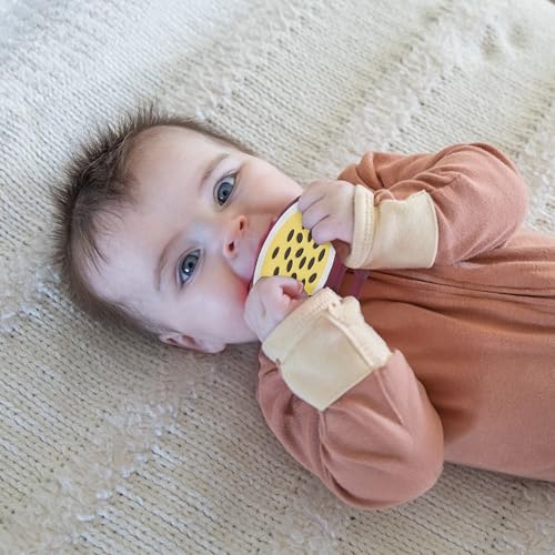 Image of Passionfruit and Lime Silicone Teethers Baby Teething Toys, Newborn Essentials Must Haves, Easy-to-Hold Design Teething Ball Baby Essentials, BPA-Free