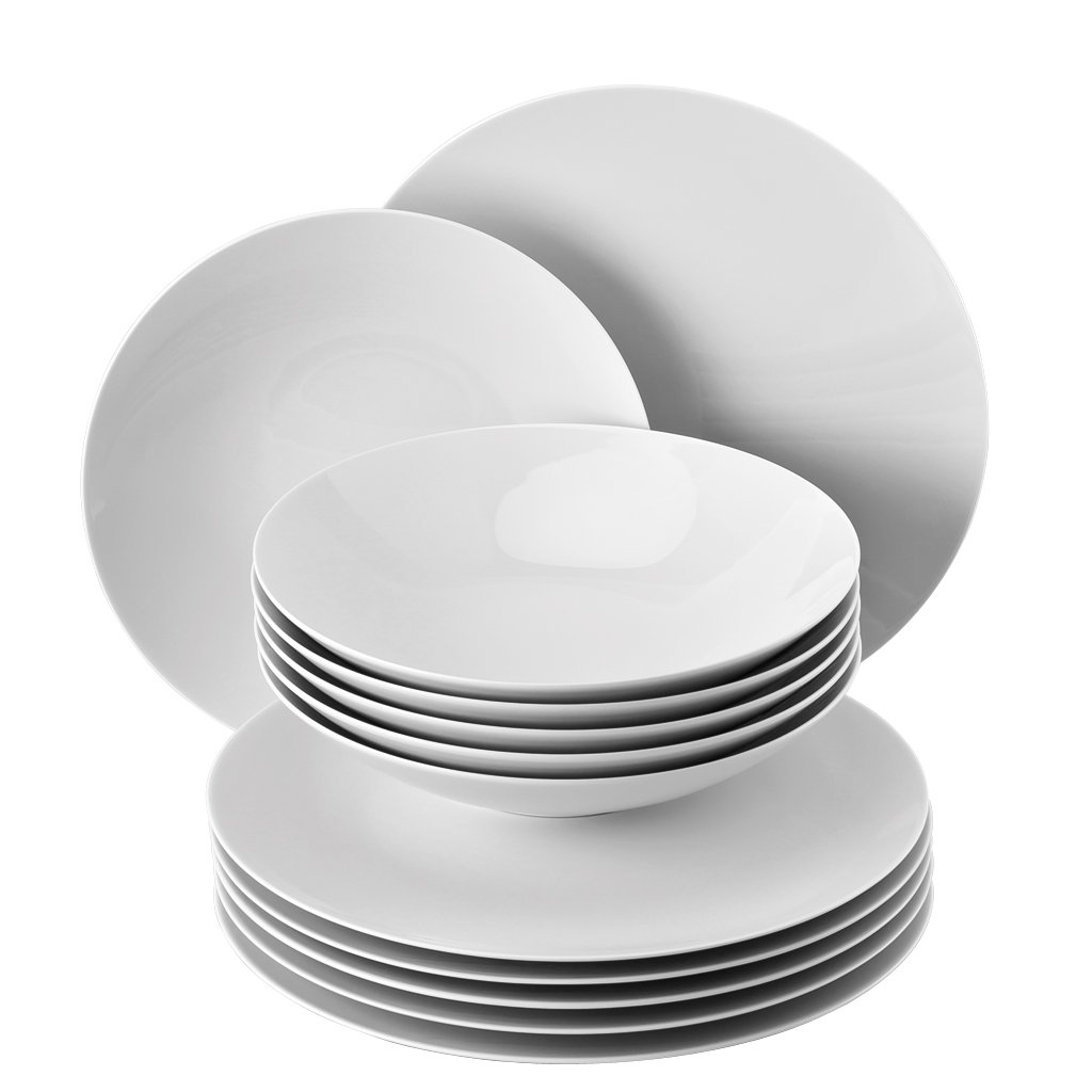 Amazon.com: Rosenthal TAC Gropius White - 12 Pieces for 6 People