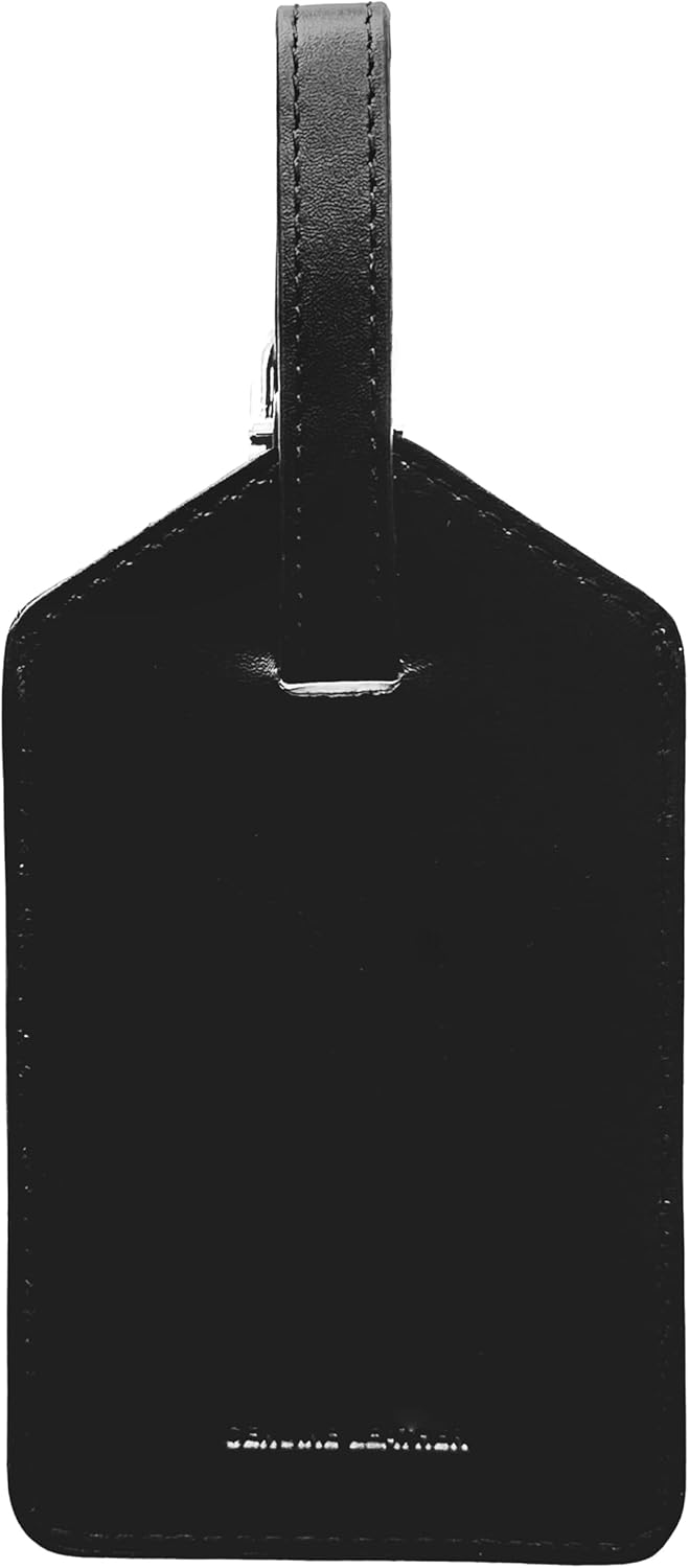 Bla nuine Grain Leather La Tag