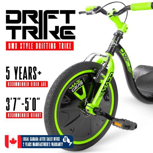 Image of Madd Gear Drift Trike for Kids Ages 5+, 16 inch Front Wheel, Adjustable Seat