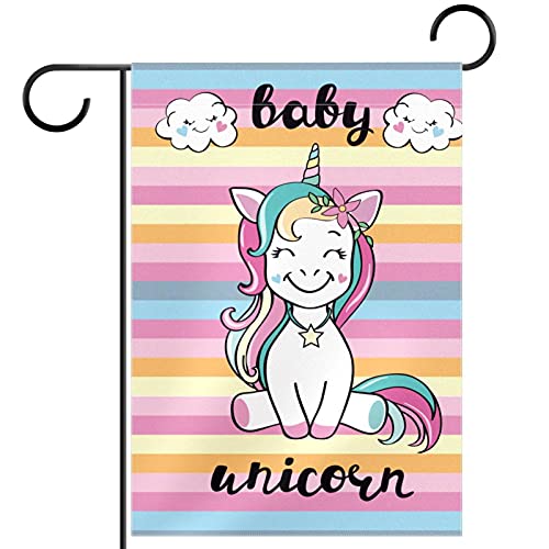 Drapeau de bienvenue licorne en polyester pongé haute résistance