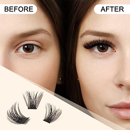 EONFAVE Individual Lashes, 120Pcs D Curl 11-13mm Mixed Trays Extensions Individual Cluster Lashes - Image 4