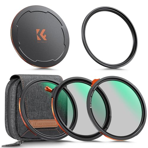 K&F Concept 72mm Magnetic 1s Swap 5-Pack: CPL + VND2-32 + Black Diffusion 1/4 + Magnetic Basic Ring + Lens Cap Kit with Storage Case, 28 Multi-Layer Coating for Camera Lens (Nano-X Series)