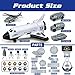 ZAKVENFUN Space Rocket Shuttle Launch Toy Set with 3 Astronaut Spaceman Figures & 4 Vehicles, Airplane Educational Aerospace Set, Spaceship Toys Gift for Boys 3-5-8
