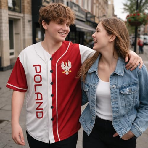 Camiseta de béisbol personalizada Polonia - Camisetas deportivas con nombre y número, uniforme de sóftbol para hombres y mujeres miniatura 4
