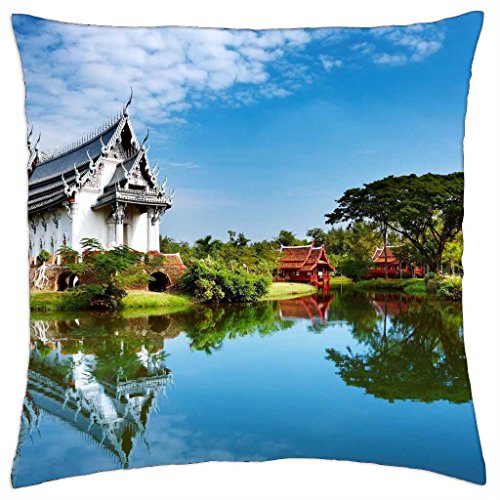 Tranquil Chinese Garden - Throw Pillow Cover Case