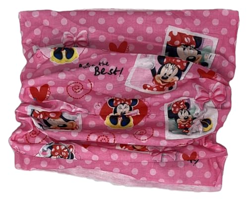 Fascia multiuso scaldacollo Disney accessorio in 100% poliestere per bambini (Minnie)