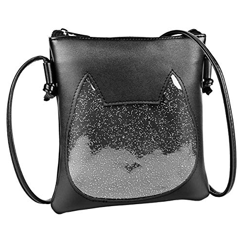 Adjustable Zipper Small Clear Cute Cat Cross-body Ita Bag
