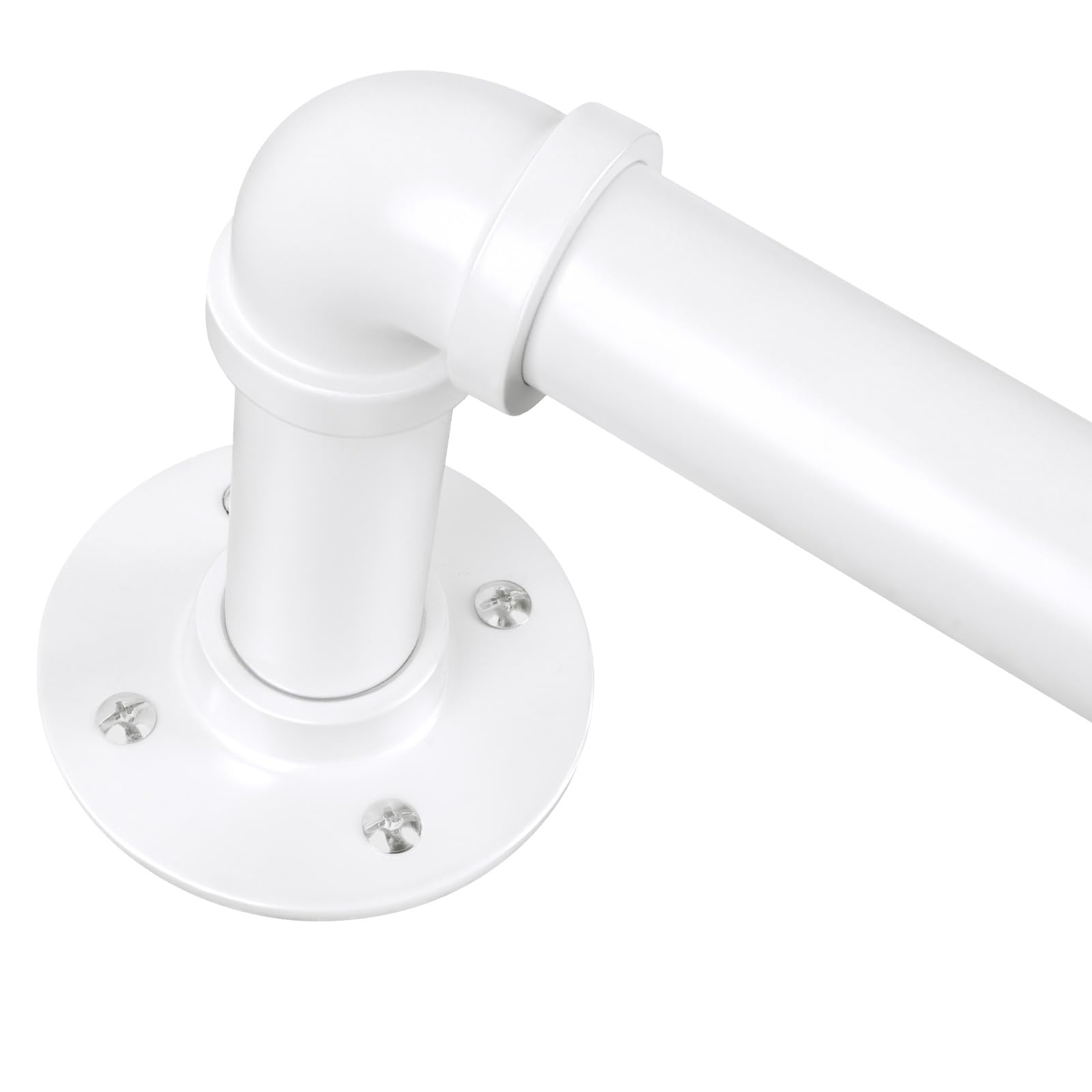 SOMINS 1 Inch Curtain Rods for Windows 120 to 240, Outdoor Industrial Adjustable Blackout Curtain Rod, Indoor Heavy Duty Wrap Around Drapery Pole,