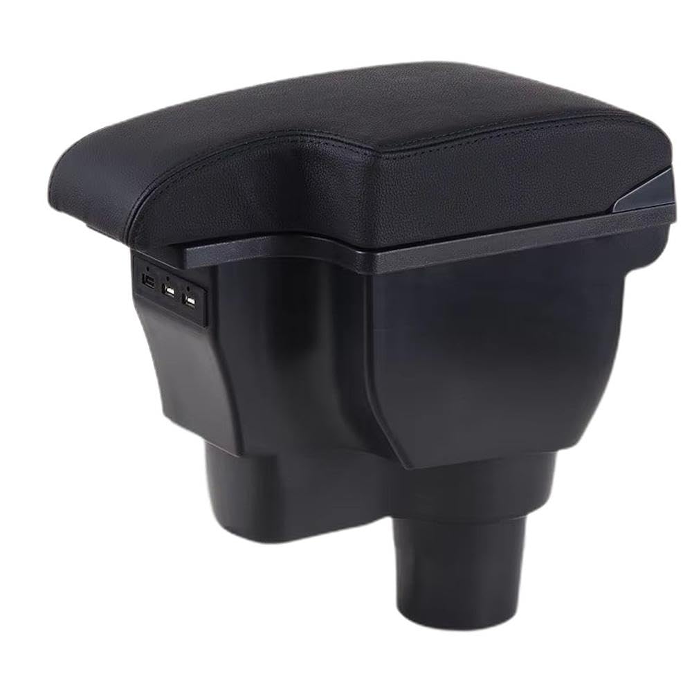 FSOZDBBPL For Hyundai Solaris 2 For Accent For Verna 2017-2022 Car Armrest Box Storage Box Interior Parts(B2 black line Corium)