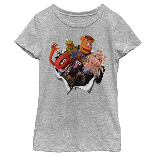Disney Girl's Muppet Breakout T-Shirt, Athletic Heather, X-Large