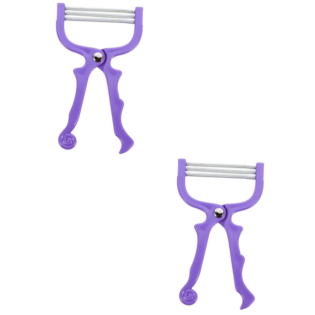 FOYTOKI 2pcs Quality Abs Stainless Steel Manual Hair Epilator Facial Threader Hair Removal Tool Comfortable Grip Random Color