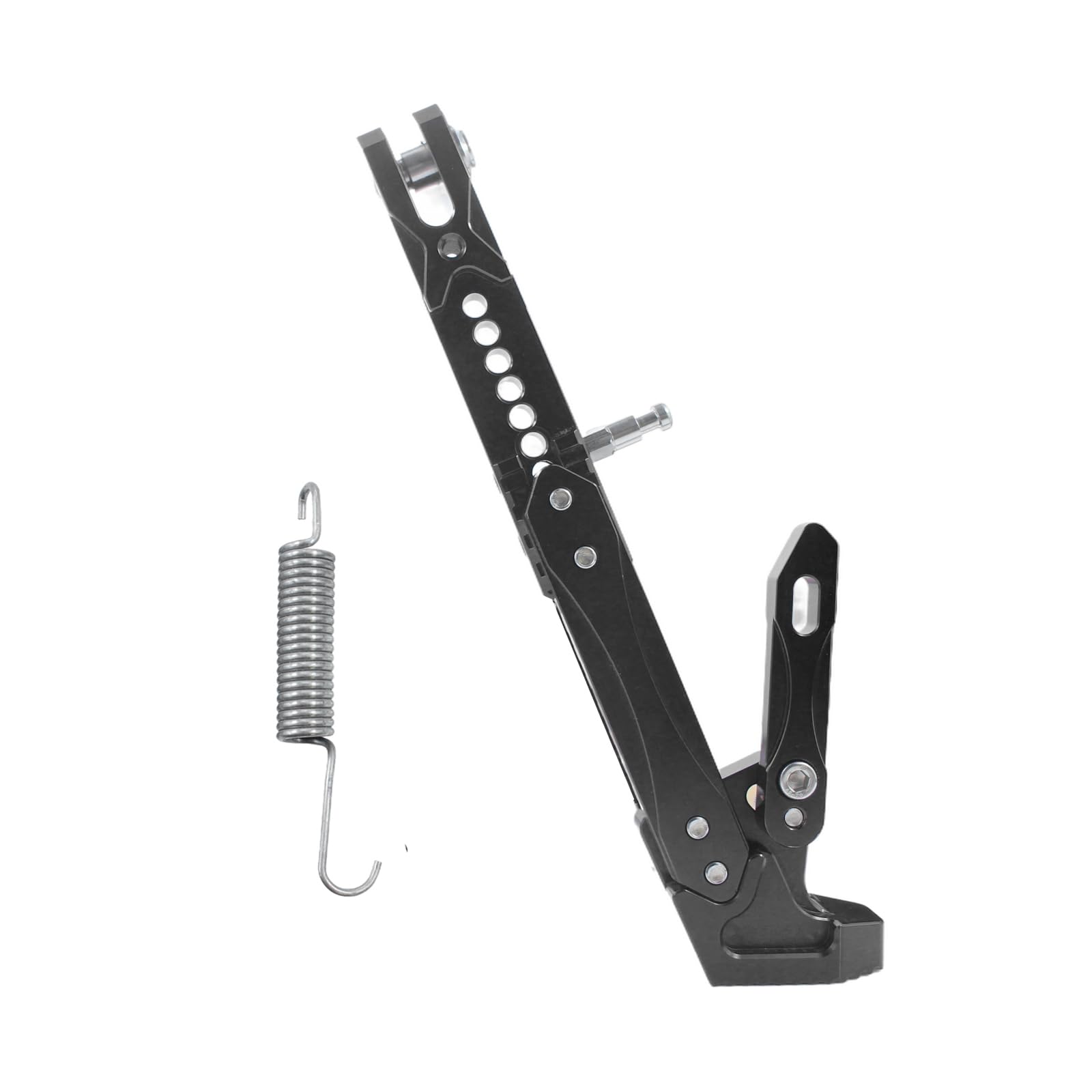 Universal Motorcycle Kickstand Adjustable Foot Side Support Parking Kickstand for Electric Motorbike Parking Foot Side Support Stand (black-260-300)