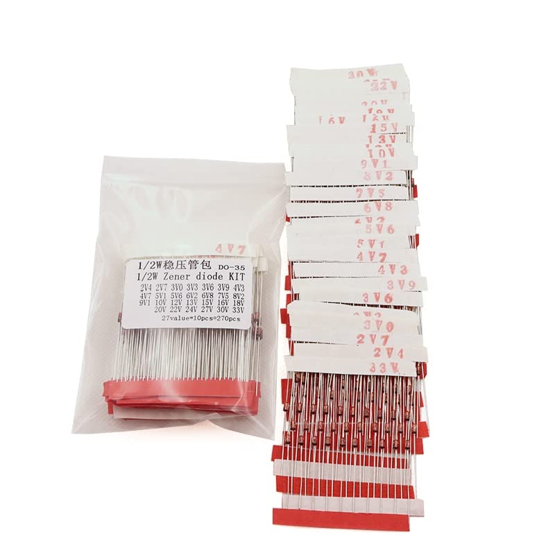diodo 270 Pz 27 Valori 1/2W 0.5W Diodo Zener Assortimento Kit Assortimento Nuovo