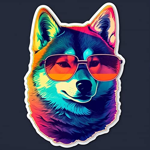 Image of Yoonek Graphics Shiba Inu Dog Vinyl Decal Sticker for Car, Laptop, Tumbler, More. #001592