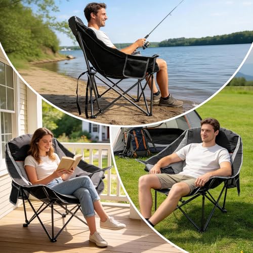 Suteck Silla de Camping Sobredimensionada para Adultos - Silla de Camping Acolchada para 500 LBS miniatura 6