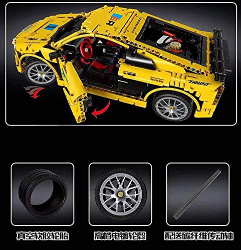 Modbrix Technik Bausteine Auto R-8 GT Tourenwagen,1896 Klemmbausteine – Bild 3