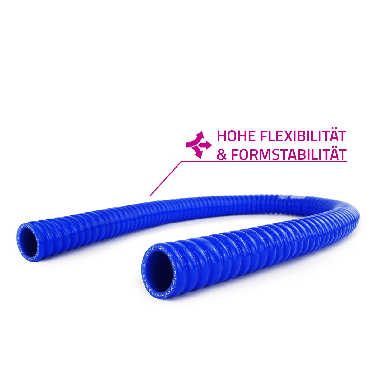 NovaNox® Superflex Tuyau en silicone Ø 13 mm à 54 mm Taille au choix, diamètre intérieur : Ø 13 mm, couleur : bleu