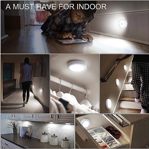 Image of Motion Sensor LED Light Rechargeable - Wireless Magnetic Night Light with USB Charging, Motion Activated Stick On Light for Wardrobe, Stairs, Kitchen, Bedroom, Cupboard, Cabinet & Bathroom, Pack of 1