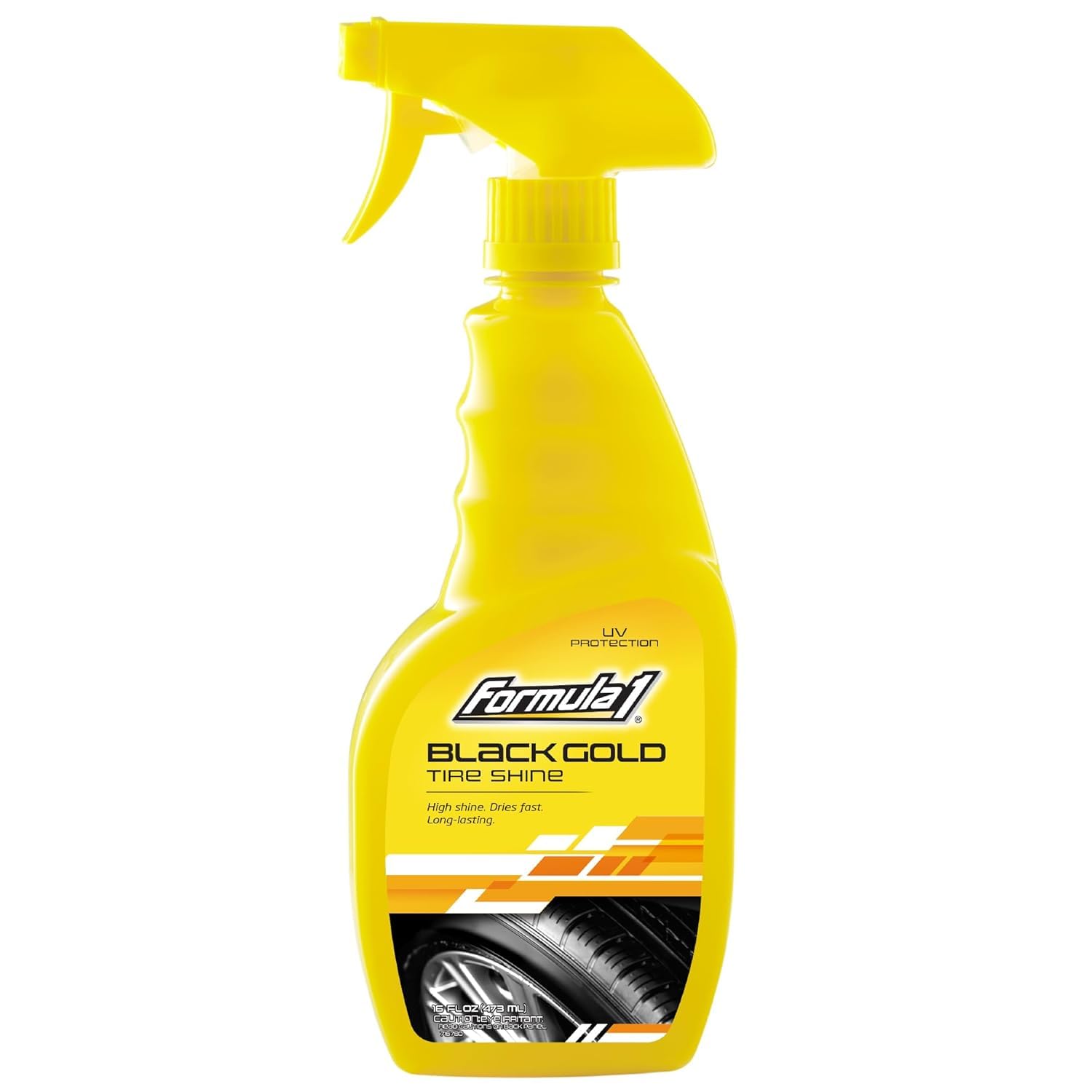 Formula 1 Black Gold Tire Shine Spray, 473 ml | UV Protection, Oil-Free Formula, Water-Resistant, Fast Drying, Silicone Polymers-image-23