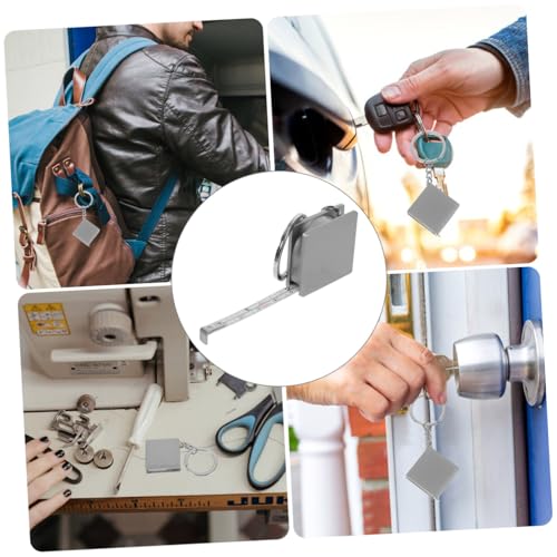 Cinta métrica mini retráctil con llavero 1 m metal portátil miniatura 7
