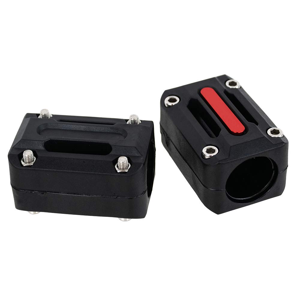 Blocchi paraurti moto, 22mm 25mm protezioni crash bar per NC700X, Africa Twin CRF1000L, 1290 Super Adventure, Tiger Explorer 1200, R1200GS, F800GS, Multistrada 950 (Rosso)