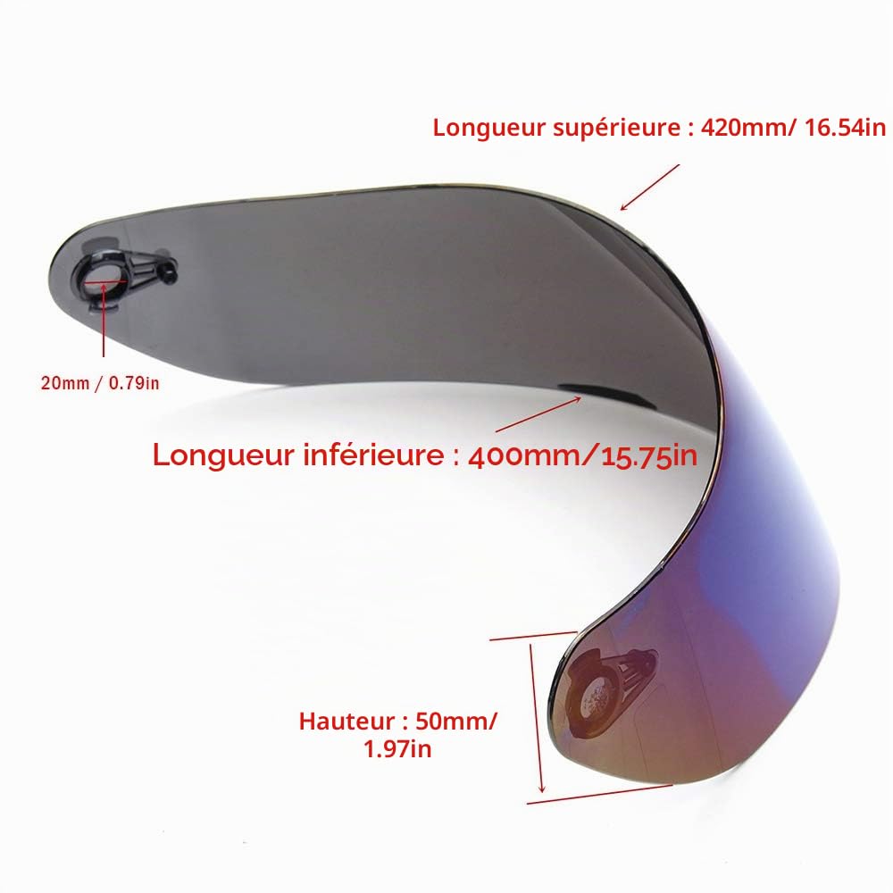 lentille, Visière de Casque de Protection Contre Le Vent Moto Ajustement Complet pour AGV K1 K3SV K5