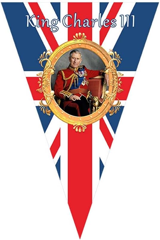 VORAE King Charles 111 Our New King To Be 15 Triangular Bunting Flag 