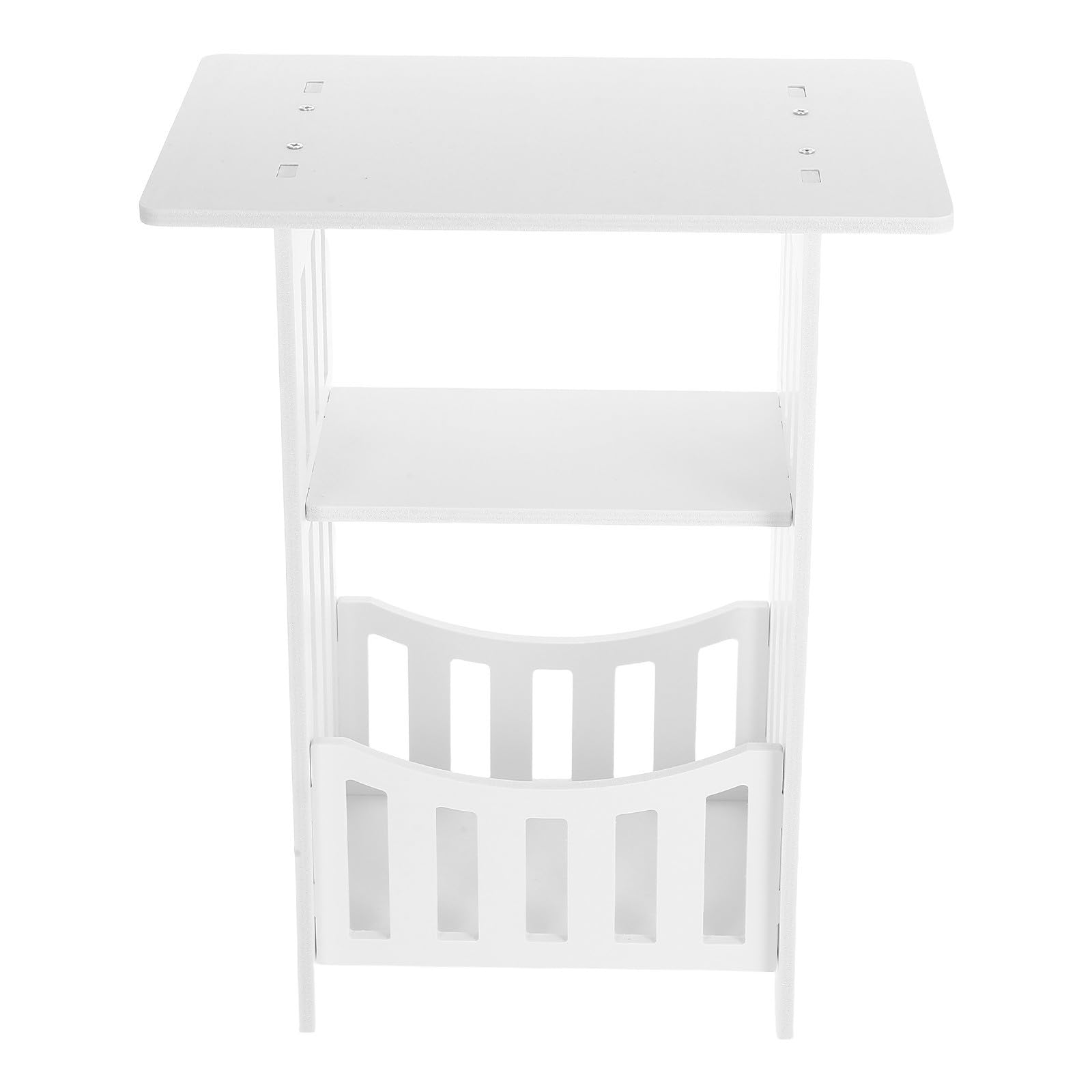 Mesa auxiliar blanca de dormitorio para organizar rincones pequeños