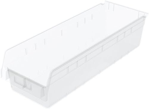 Miniatura 1 de Akro-Mils 30084 ShelfMax - Caja de almacenamiento de plástico (24 x 8 x 6 pulgadas), transparente, (paquete de 6)