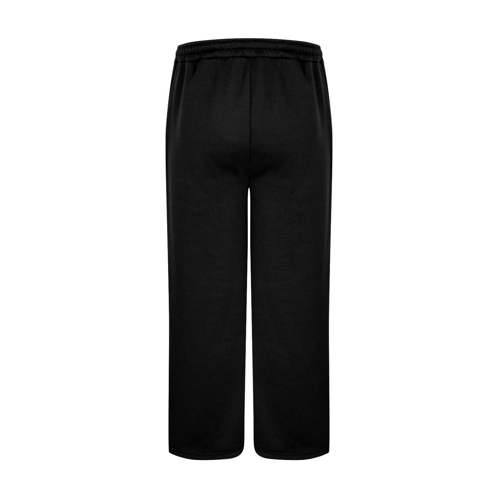 Pantaloni da jogging larghi da uomo, in cotone, sportivi, con elastico in vita, gamba larga, con tasche, Y2K, streetwear, per allenamento, tempo libero, danza (nero, XXL)