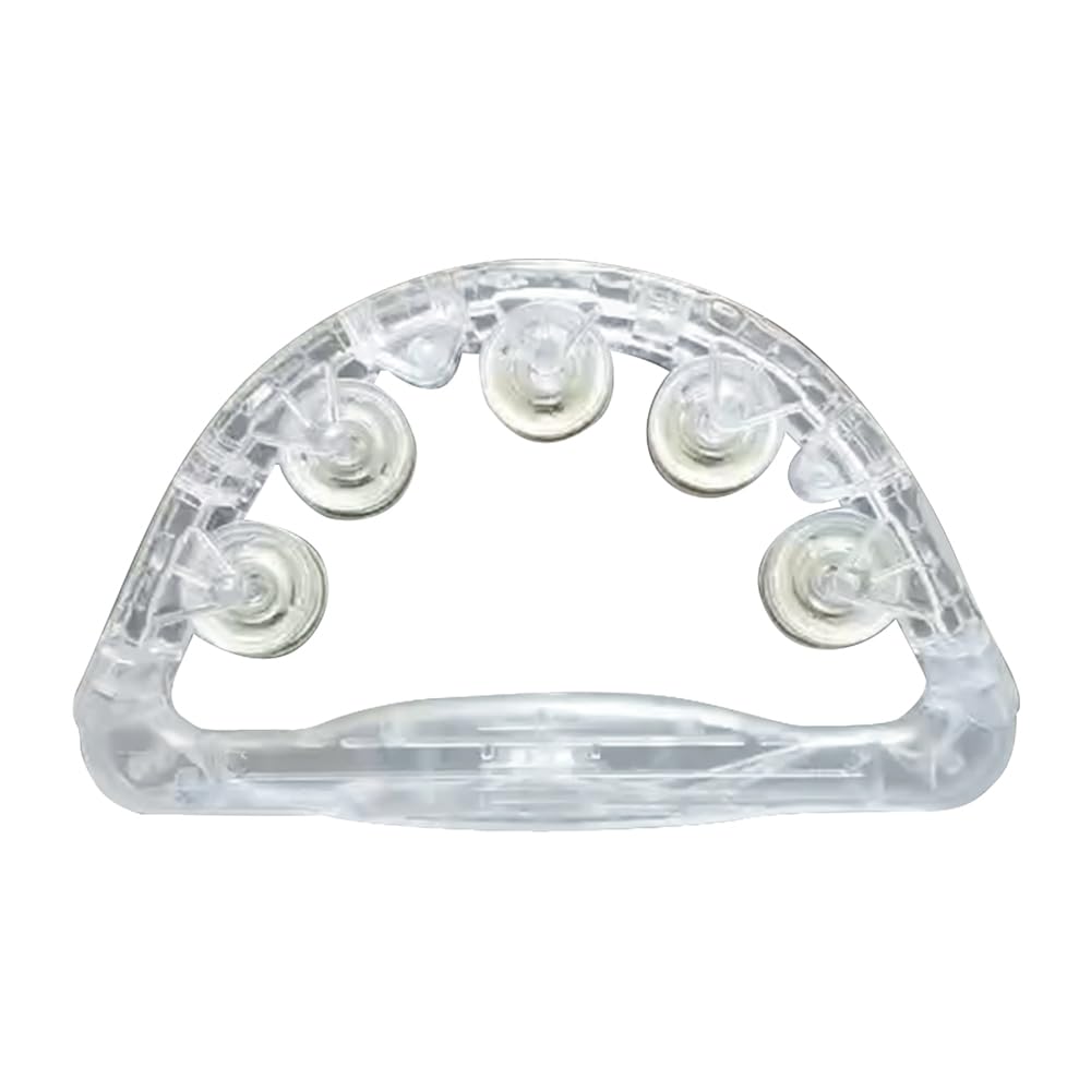 Colorful LED Hand Bells Row Handheld Tambourine Metal Jingles with 3 Modes Switchable Hand Held Plastic Musical Percussion Drum Half Moon Hand Bell for Adults Kids KTV Party Bar