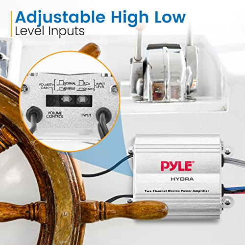 Image of Pyle Marine Amplifier, 400W 4 Channel Audio Amplifier with RCA Input