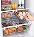 Organizador nevera extensible - Cajón frigorífico, Organizador frigorifico, Organizador latas nevera Hueveras para frigorifico Organizador de cocina