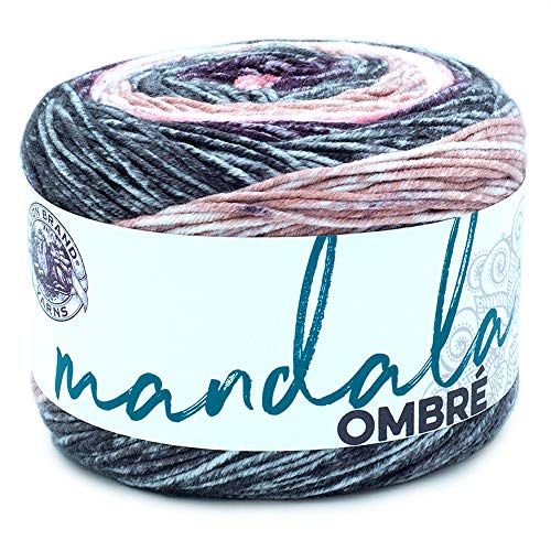 Image of Lion Brand Yarn, Mandala Ombre Variegated Yarn for Crocheting, Knitting, and Crafts, Felicity, 1 Pack, Soft, Acrylic Fiber for Cozy Blankets, Worsted Weight Sweaters and Colorful Shawls
