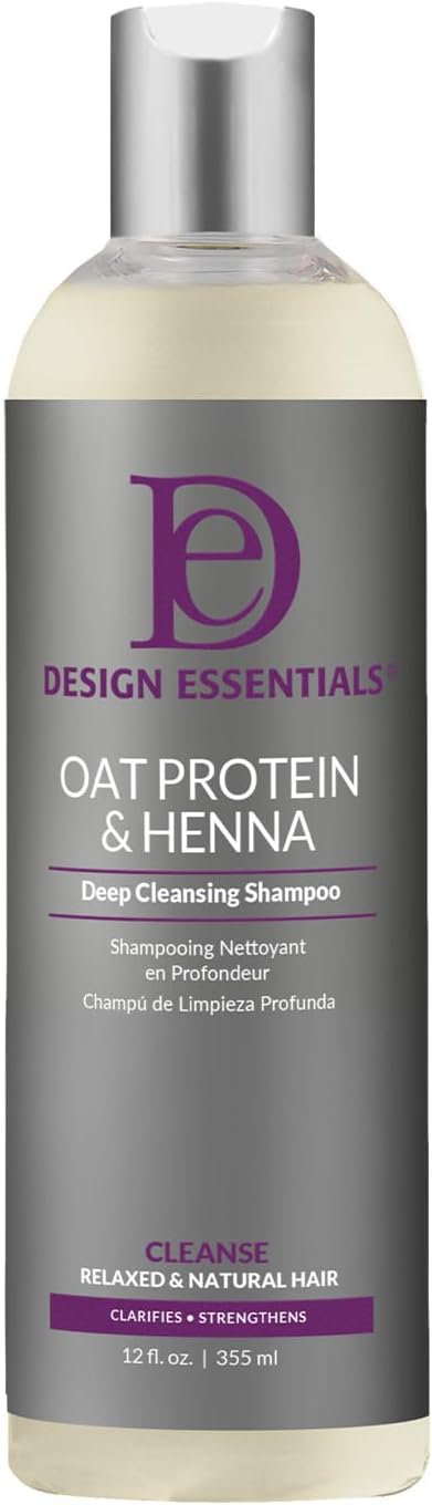 Design Essentials Oat Protein and Henna Deep Cleansing Shampoo, 8 Ounces