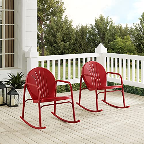 Crosley Furniture CO1013-RE Griffith Retro Metal Outdoor Rocking Chairs thumb #1