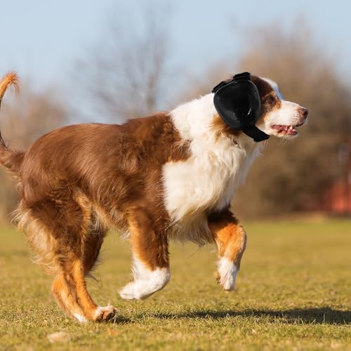 BERGWERK Hunde Ohrschützer für Gehörschutz, 29dB NRR Hundeohrschützer für Lärmschutz Noise Cancelling Kopfhörer (Schwarz-M)