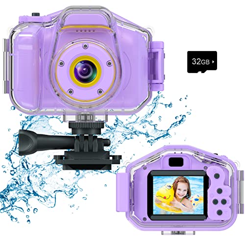 DEKER Kids Waterproof Camera, Christmas Birthday Gifts for Boys Girls Toys 3-12 Year Old, Underwater...