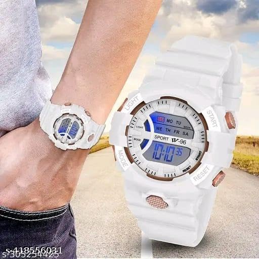 Image of Trendy Sports Digital Watch Shockproof Multi Functional Automatic 5 Light Color Dial Strap Waterproof Digital Sports Watch Sports Digital Watch for Mens and Boys