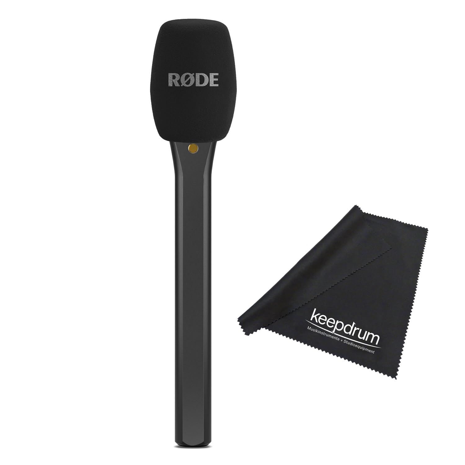 Rode Interview Micro Handadapter für Wireless Micro Mikrofon-System Schwarz mit keepdrum Mikrofasertuch