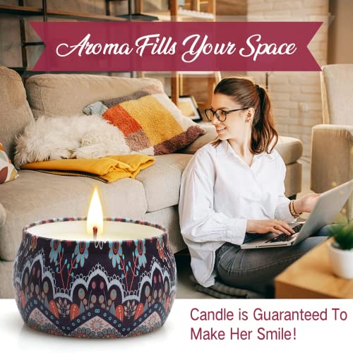 Scented Candles Gifts for Women, 4.4 oz/125g Large Aromatherapy Candles, Love Scented Candles Gift Set, Portable Travel Tin Candle, 4 Pack, Natural Soy Wax, Gift on Anniversary, Christmas, Birthday - Image 7