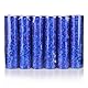 KarneLux Luftschlangen ’Blau Glitzer Metallic’ - Partydekoration für Geburtstage, Hochzeiten und Silvester - 6er Pack