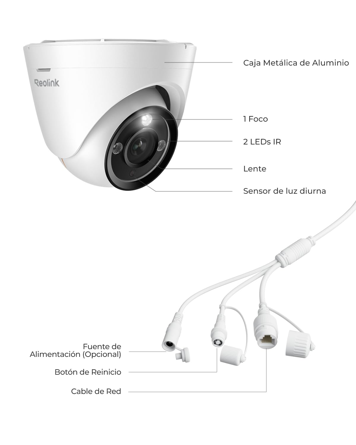 Reolink 12MP Camara Vigilancia PoE con Foco, Camara IP Exterior con Detección de Personas/Vehículos/Pets, Audio Bidirectional, Visión Nocturna en Color, Grabación 24/7 y Lapso de Tiempo, RLC-1224A | Camara Vigilancia con Detección de Personas/Vehículos/Pe