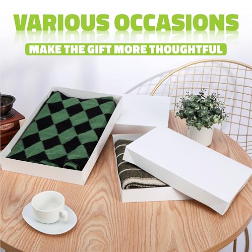 Bobobag 13 Pack White Gift Boxes with Lids for Presents, Assorted size Gift Boxes for Christmas ( 3 Extra large 17",3 Large 14.25",3 Medium 11",4 Small 4" ,Red Ribbon ), 4 inch Deep Box for Wrapping Robe Scarf Mug. - Image 7