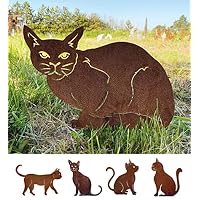Bornhöft Gartendeko Kuh Aus Edelrost – Metallstecker 18x18 Cm, 60 Cm Hoch, Wetterfest Für Terrasse, Balkon & Garten