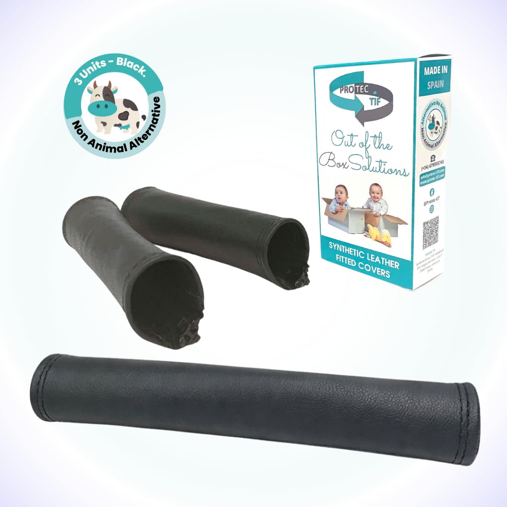 PROTEC TIF | Pack de housses en similicuir compatibles avec Bugaboo FOX 2 et 3 | BEE 6 | S’enfilent sur les housses d'origine |