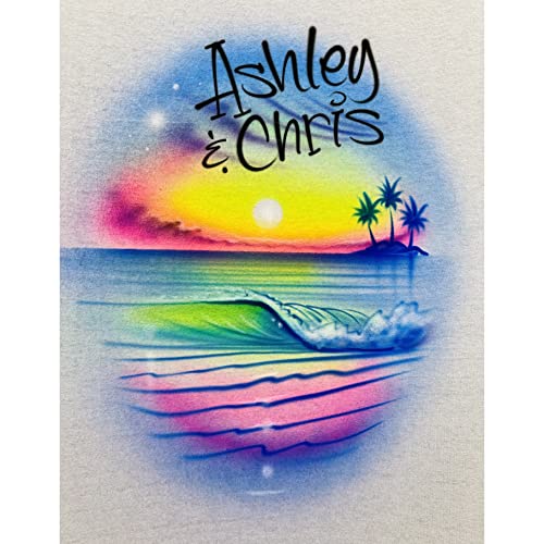 Dream of Paradise, Airbrushed & Personalized with Name T Shirt4