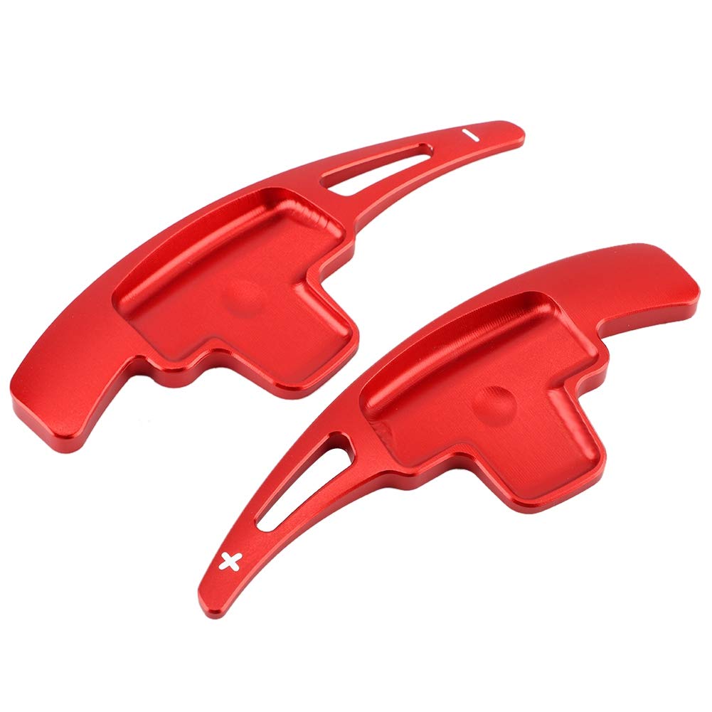 Dioche Palette d'extension de Palette￼ Extensions de Palettes de Changement de Vitesse de Volant de Voiture en Aluminium 2014 pour Classe ABER (rouge)