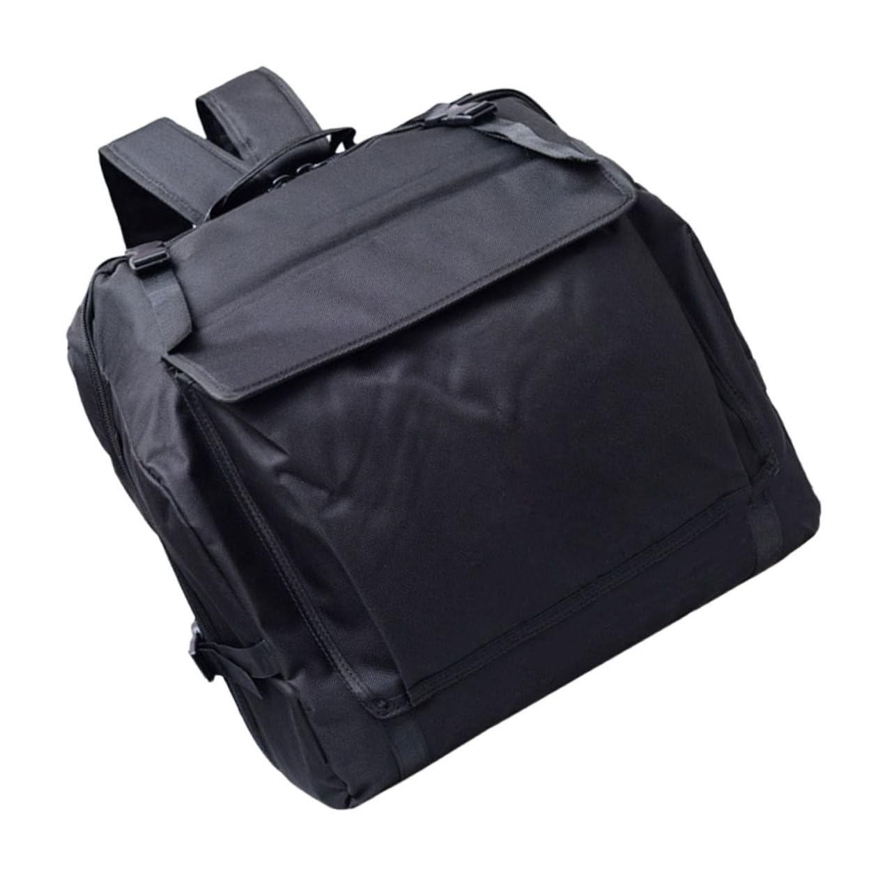 TOYANDONA Sac Accordéon Basses Étui De Rangement Sac De Transport Pour Instruments Poches Accessoires Noir